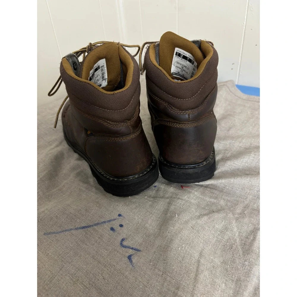 Carhartt Work Boots Mens 10 Brown Good CMW6174 EH SR Leather Lace Up